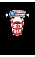 USA Beer Team: 120 Pages I 6x9 I Blank I Funny Science, Space & Galaxy Gift I Moon & Planet