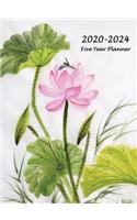 2020-2024 Five Year Planner: Five Year Monthly Planner 8.5 x 11 (Lotus Flower Hardcover)