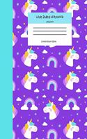 Wide Ruled Notebook Unicorn Composition Book