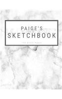Paige's Sketchbook: : Personalized Marble Sketchbook with Name: 120 Pages