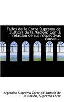 Fallos de La Corte Suprema de Justicia de La Naci N: Con La Relaci N de Sus Respectivas Causas...(English)