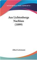 Aus Lichtenbergs Nachlass (1899)