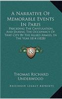 A Narrative of Memorable Events in Paris