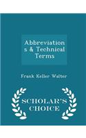 Abbreviations & Technical Terms - Scholar's Choice Edition