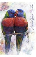 Journal Your Wedding: Rainbow "Love Birds" Wedding Journal, Lined Journal, Diary Notebook 6 x 9, 180 Pages