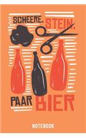 Schere Stein Paar Bier Notebook: A5 Gepunktet Bierbrau Buch, Notizbuch für Biebrauer, Hobbybrauer, Bier Brauen 120 Seiten 6x9 - Organizer Schreibheft Planer zum Ausfüllen