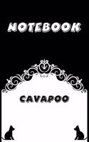 Cavapoo Notebook: Black and White notebook, Decorative Journal for Cavapoo Lover: Notebook /Journal Gift, Black and White,100 pages, 6x9, Soft cover, Mate Finish