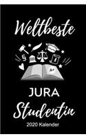Weltbeste Jura Studentin 2020 Kalender: A5 ERFOLGSPLANER 2020 zum Jura Studium - Notizbuch für Rechts-studenten Anwälte Jurist - witziger Spruch zum Abitur - Studienbeginn - Erstes Semeste