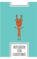 Notebook for Christmas: Lined Journal with Winter Reindeer with scarf Design - Cool Gift for a friend or family who loves year presents! - 6x9" - 180 White lined pages - Yo