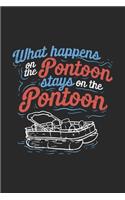 What Happens On The Pontoon Stays On The Pontoon: 120 Pages I 6x9 I Graph Paper 4x4 I Funny Boating, Sailing & Vacation Gifts