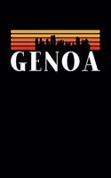 Genoa Skyline: KALENDER I TAGEBUCH Für Retro Vintage Fans, Studenten, Schüler, Backpacker, Reisende, Traveler A5 (6x9 inch) 120 Seiten liniert! I Monatsplaner I Jo