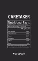 Nutritional Facts Caretaker Awesome Notebook