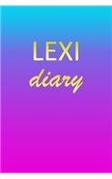 Lexi: Journal Diary - Personalized First Name Personal Writing - Letter L Blue Purple Pink Gold Effect Cover - Daily Diaries for Journalists & Writers - J