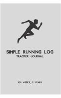 Simple Running Log Tracker Journal