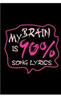 My brain is 90% song lyrics: 110 Game Sheets - 660 Tic-Tac-Toe Blank Games - Soft Cover Book for Kids for Traveling & Summer Vacations - Mini Game - Clever Kids - 110 Lined page