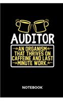Auditor - Notebook: Lined notebook for auditors to track all informations of daily work life for men and women