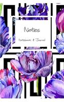 Notes Notebook Journal: for florists, wedding planner, bride's maid gift, wedding decorators with floral purple tulip cover