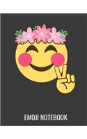 Emoji Notebook: Floral Emoji Notebook party Favor. Emoji Journal for Girls. Emoji Gifts for Girls 8.5 x 11 size 120 Lined pages