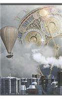Steampunk Balloon City Notebook