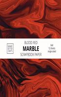 Blood Red Marble Scrapbook Paper