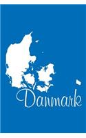 Danmark - Cobalt Blue Lined Notebook with Margins (Denmark): 101 Pages, Medium Ruled, 6 x 9 Journal, Soft Cover