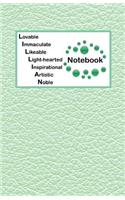 Lovable Immaculate Likeable Light-hearted Inspirational Artistic Noble Notebook: Lillian Bullet Journal with imitation leather texture cover