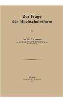 Zur Frage Der Hochschulreform