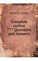 Complete outline 777 Questions and Answers