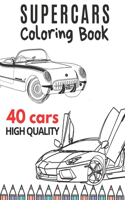 Supercars Coloring Book 40 Cars High Quality