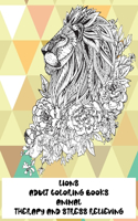 Adult Coloring Books Therapy and Stress Relieving - Animal - Lions