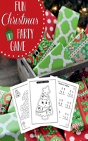 Fun Christmas Party Game: Coloring, Cutting, Mazes, Christmas Addition and Letters for Kids Ages 4-6 6-8 Activity Book for Kids Xmas Activity and Colouring Perfect Gift for C