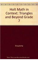 Holt Math in Context: Triangles and Beyond Grade 7