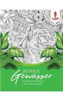 Ruhige Gewässer: Erwachsenen Färbung Natur Buchausgabe