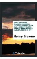 Arnold's School Classics. Cornelius Tacitus, Explained by Dr. Karl Nipperdey. Part II. Annales AB Excessu Divi Augusti, Books XI-XVI
