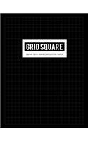 Square Grid Graph Composition Paper: Graphing Blank Quad Ruled Letter Notebook for Drawing & Writing Artwork Math Diary or Simple Sketchbook (Plain Isometric Gray Lined Rule)