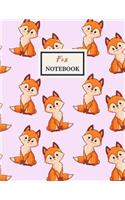 FOX Notebook: Composition Book: Wide Spacing Between Lines