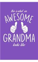 Grandma: Purple Journal, Notebook, And Diary Note Book