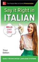 Say It Right in Italian, Third Edition