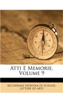 Atti E Memorie, Volume 9
