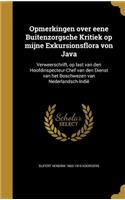Opmerkingen over eene Buitenzorgsche Kritiek op mijne Exkursionsflora von Java