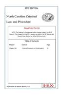 North Carolina Criminal Law And Procedure-Pamphlet # 10