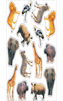 Wild Animals of the Serengeti Shape Stickers