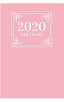 2020 Daily Diary 366 pages one page per day fully lined with pink cover: classic journal, notebook perfect size 6 x 9 inches easy to carry everywhere