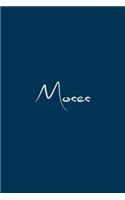 Moses: notebook with the name on the cover, notebook for notes, Journaling
