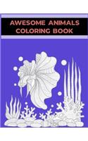 Awesome Animals Coloring Book