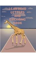 I can read letters and coloring book