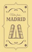 Notes from Madrid: Blank Lined Vintage Themed Journal