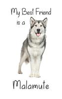 My best Friend is a Malamute (Squared Paper): 6" x 9" Blank Quadrille (quad) ruled Journal Notebook 120 pages of 5mm grid squared graph paper