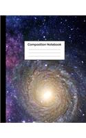 Composition Notebook: College Rule, Colorful Purple Milkyway Galaxy - Journal for Girls and Boys, Kids, School, Students and Teachers - 8 x 10, 100 College Ruled Pages