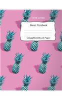 Steno Notebook - Gregg Shorthand Paper: Pineapple Design - 100 Pages - Size: 8.5 x 11 Inches